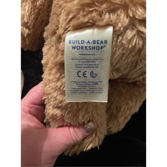 Build-A-Bear Workshop Brown Blue Happy Birthday Plush Teddy Bear Stuffed Toy - Picture 8 of 12